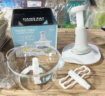 1.5L Manual Hand Push Food Chopper | Baby Food Maker, Vegetable & Onion Cutter