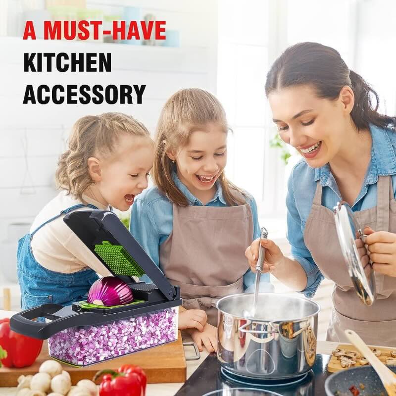12 in 1 Multifunction Vegetable Chopper Cutter Slicer with Container