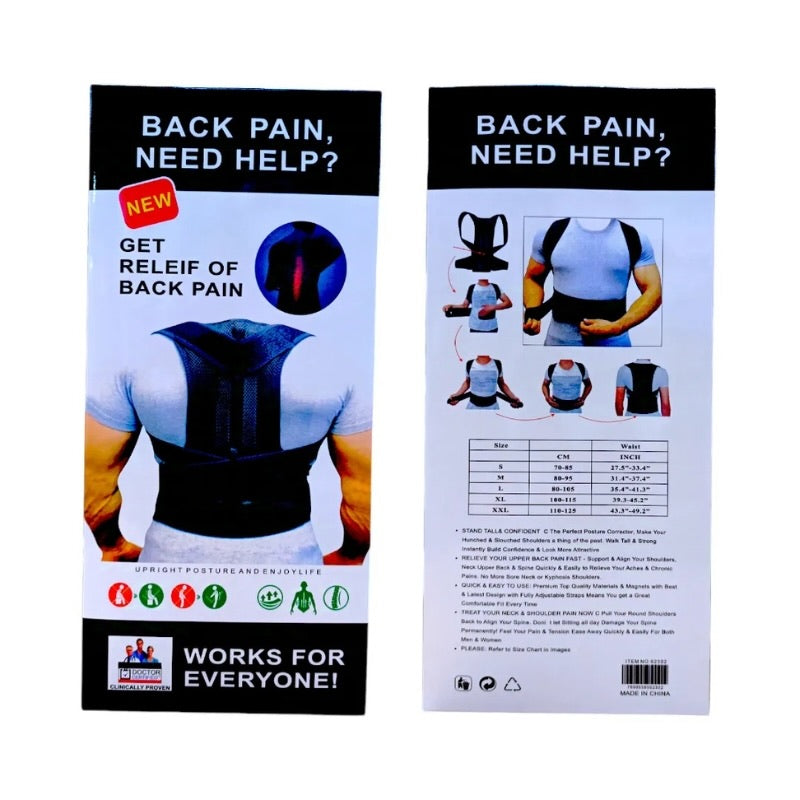Adjustable Back Posture Corrector Belt for Men & Women – Spine Support Shoulder Brace