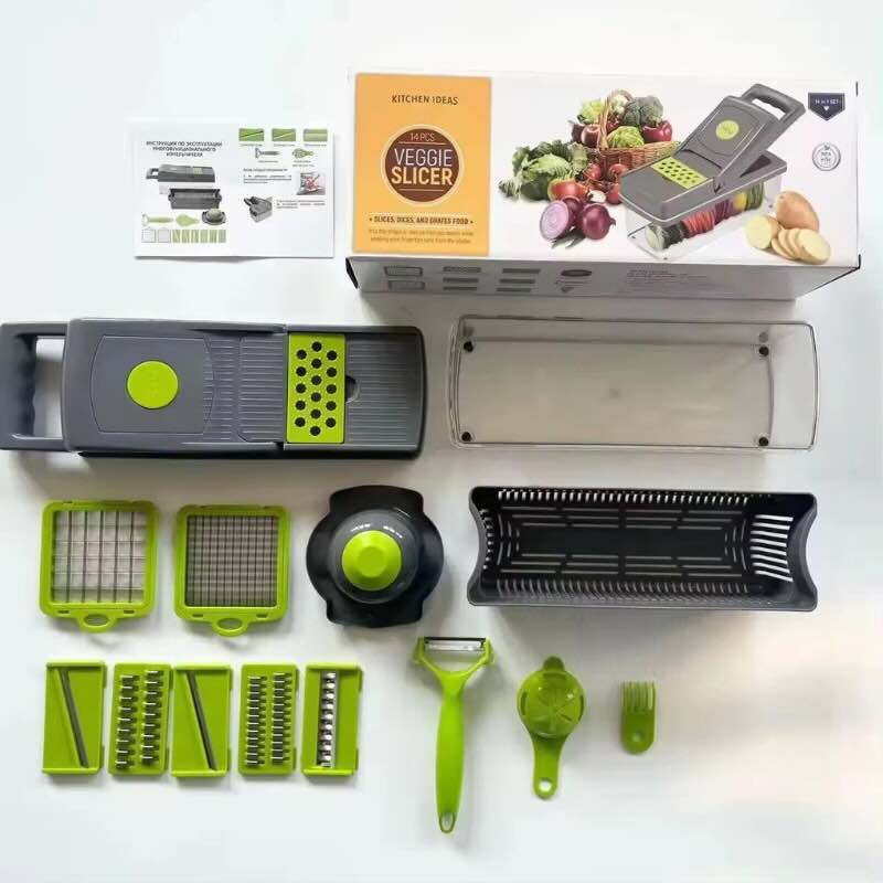 12 in 1 Multifunction Vegetable Chopper Cutter Slicer with Container