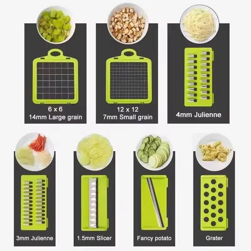 12 in 1 Multifunction Vegetable Chopper Cutter Slicer with Container