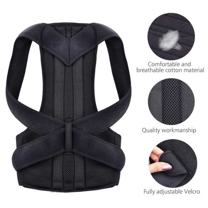 Adjustable Back Posture Corrector Belt for Men & Women – Spine Support Shoulder Brace