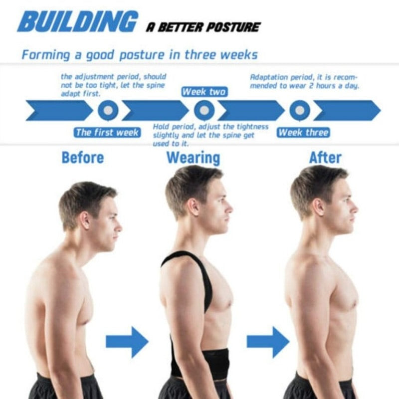 Adjustable Back Posture Corrector Belt for Men & Women – Spine Support Shoulder Brace