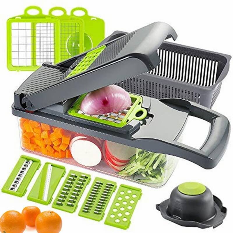12 in 1 Multifunction Vegetable Chopper Cutter Slicer with Container
