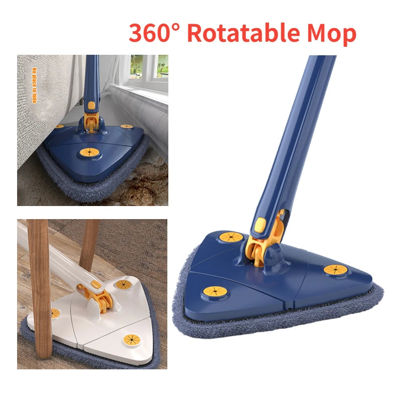 360° Rotatable Triangle Mop Adjustable Self-Wringing Floor Cleane
