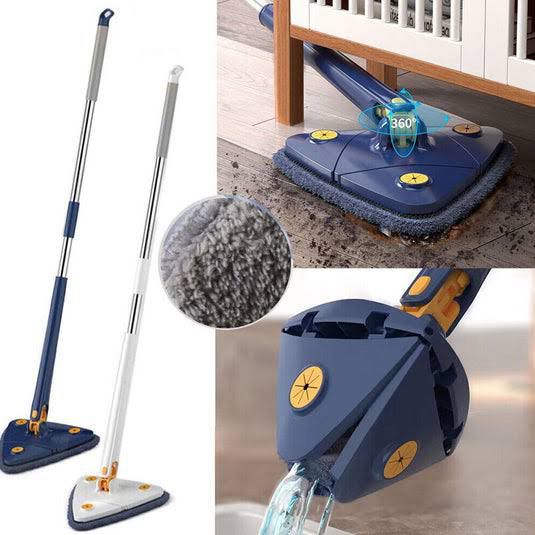 360° Rotatable Triangle Mop Adjustable Self-Wringing Floor Cleane